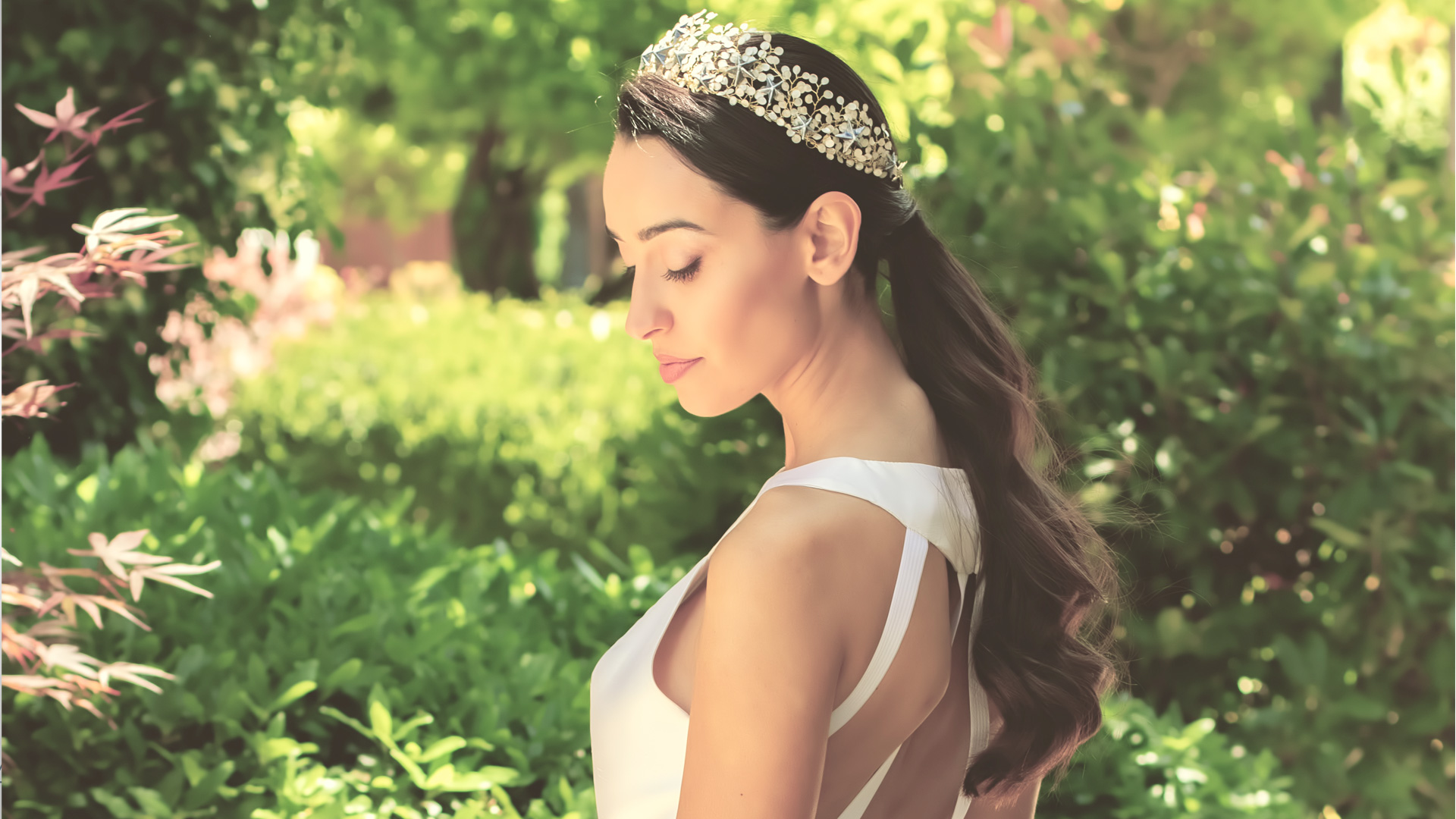 Peinado de novia coleta